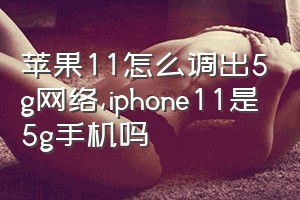 苹果11怎么调出5g网络（iphone11是5g手机吗）