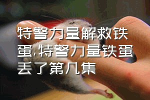 特警力量解救铁蛋（特警力量铁蛋丢了第几集）